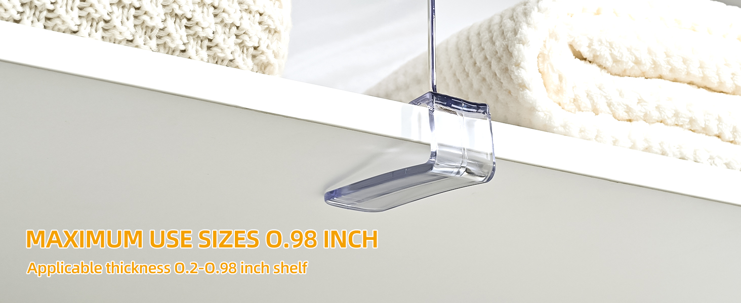 MAXIMUM USE SIZES O.98 INCH