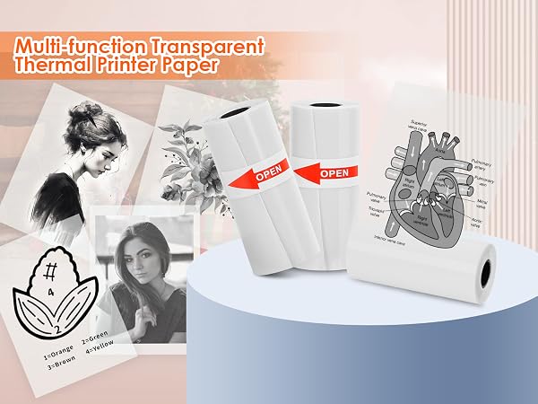 mini printer thermal sticker paper