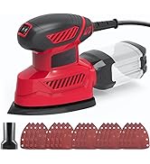 Detail Sander, 130W Compact Electric Sander, 14000 RPM, with 20PCS Sandpaper Mouse Sander, Hand S...