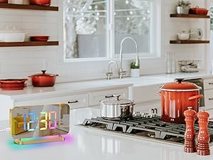 Projection Alarm Clock,7.4 in LED Mirror Digital Clocks 