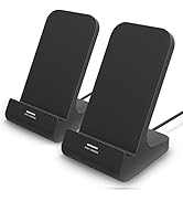Oinmely 2-Pack Wireless Charger Wireless Phone Charger Stand Qi-Certified 10W Max Compatible with...