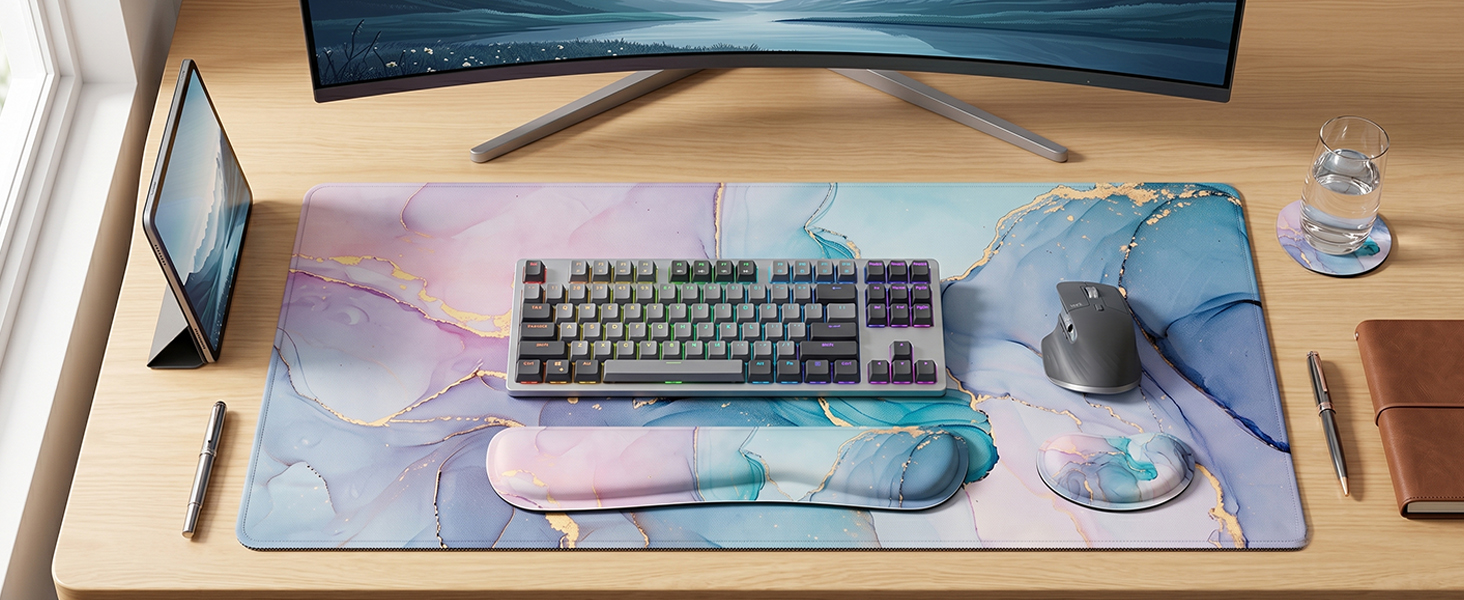 large mouse pad with wrist rest
