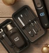 HUMMINGBIRD Manicure Kit for Men, 7 Piece Stainless Steel Mens Nail Grooming Kit with Travel Case...