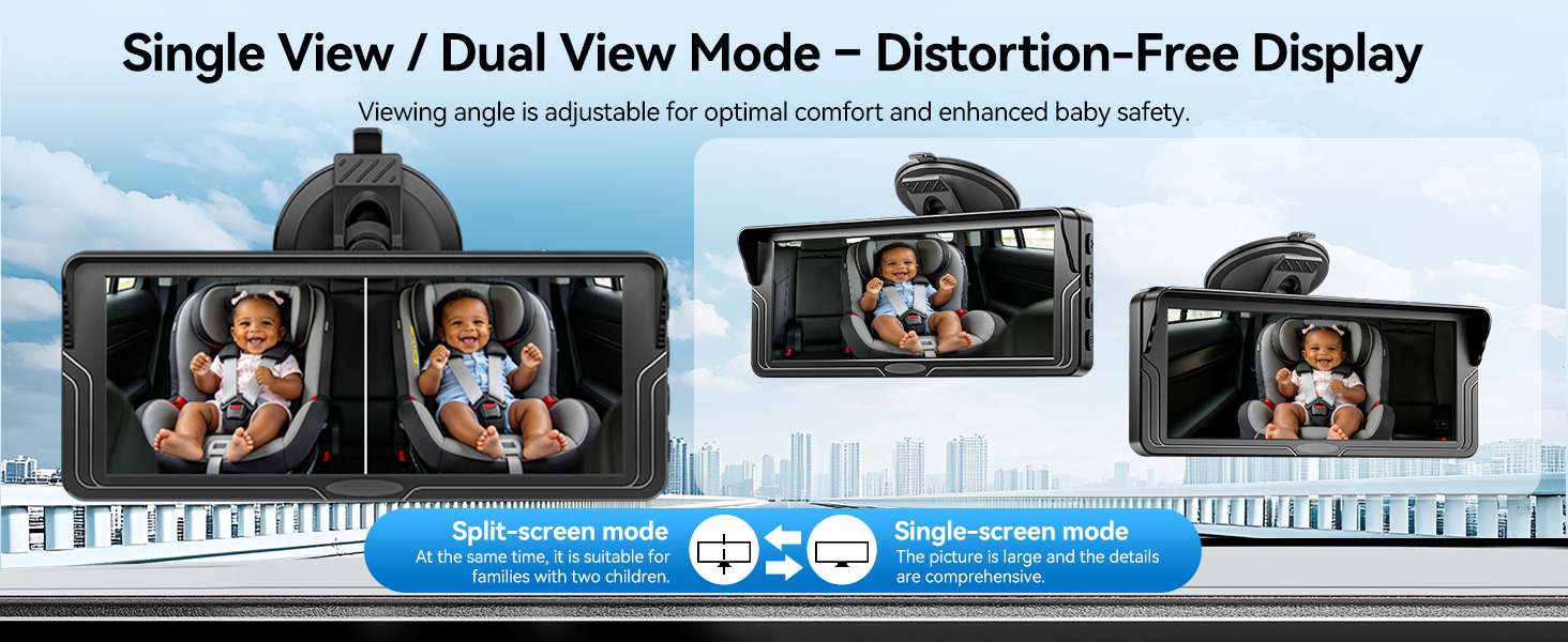 Single View / Dual View Mode - Distortion-Free Display