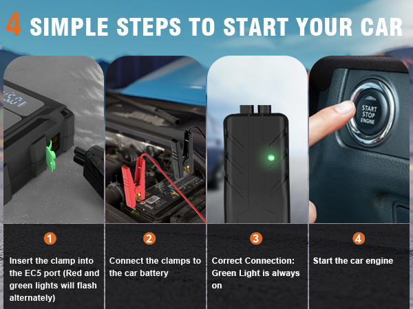car battery charger jump starter