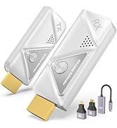 Wireless HDMI Transmitter and Receiver 100ft/30m,4K Decode 1080P Output Wireless HDMI,2.4G/5G Plu...