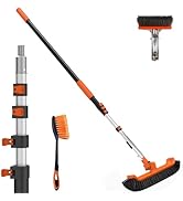 SISIUPASSIE Pool Brush Kit with Pole, Upgrade 18" Pool Brush and High-Efficiency Stainless Steel ...
