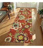 Lahome Floral 2x6 Kitchen Runner Rug, Washable Hallway Runner, Vintage Soft Non-Slip Carpet for E...