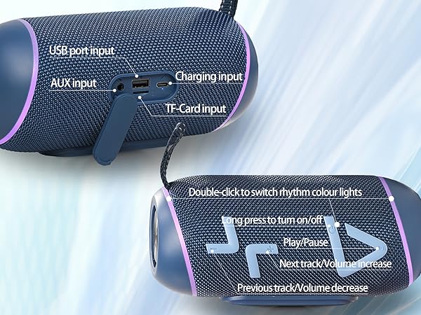 Portable Bluetooth Speaker with Stereo Sound