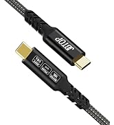 JBTOP 80Gbps USB Fast Charging Cable 1.5FT USB C 240W for Thunderbolt 5/4/3, Bandwidth for 16K/Du...