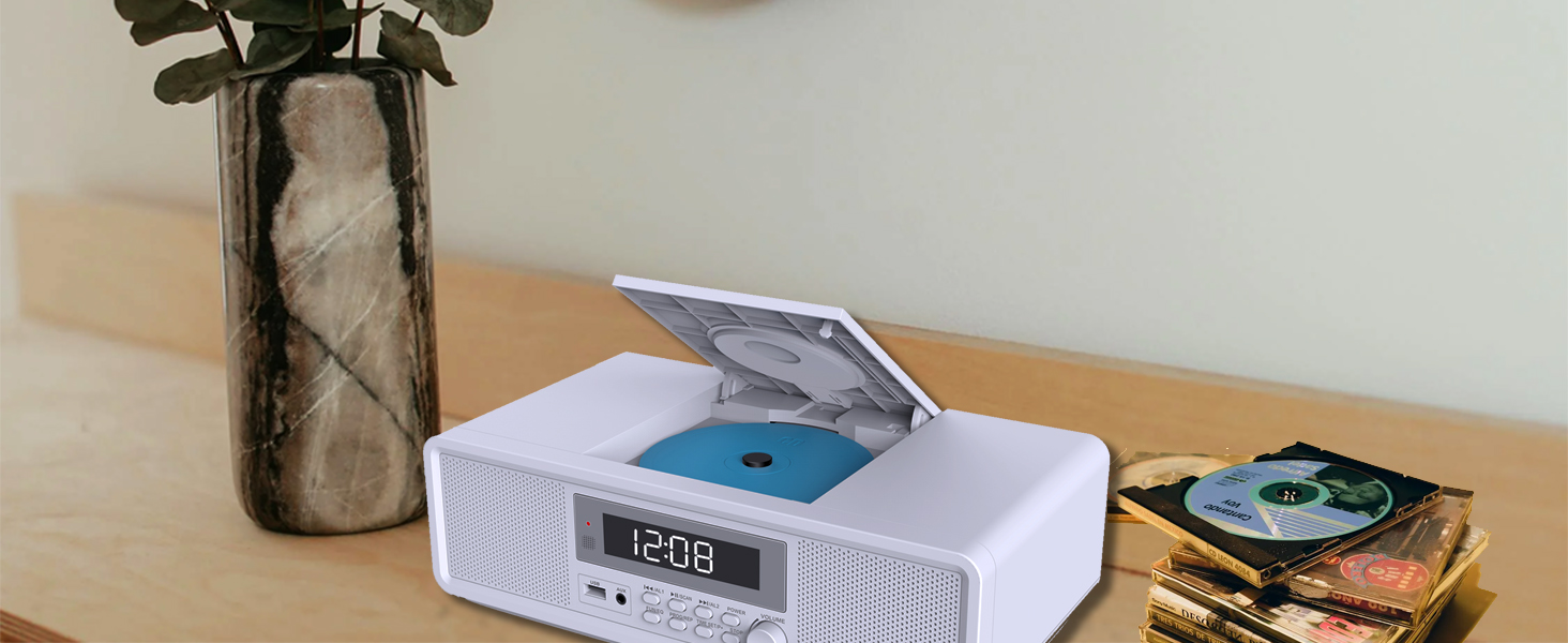 toploding cd player white