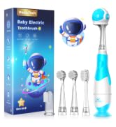 Toddler Electric Toothbrush Kids Age 1-2-3 Years Old, Infants &amp; Baby Electric Toothbrush with Fin...
