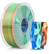 SUNLU Silk Triple Color Pla Filament, Silk PLA 3D Printer Filament 1.75mm, Shiny Silk Texture, Di...