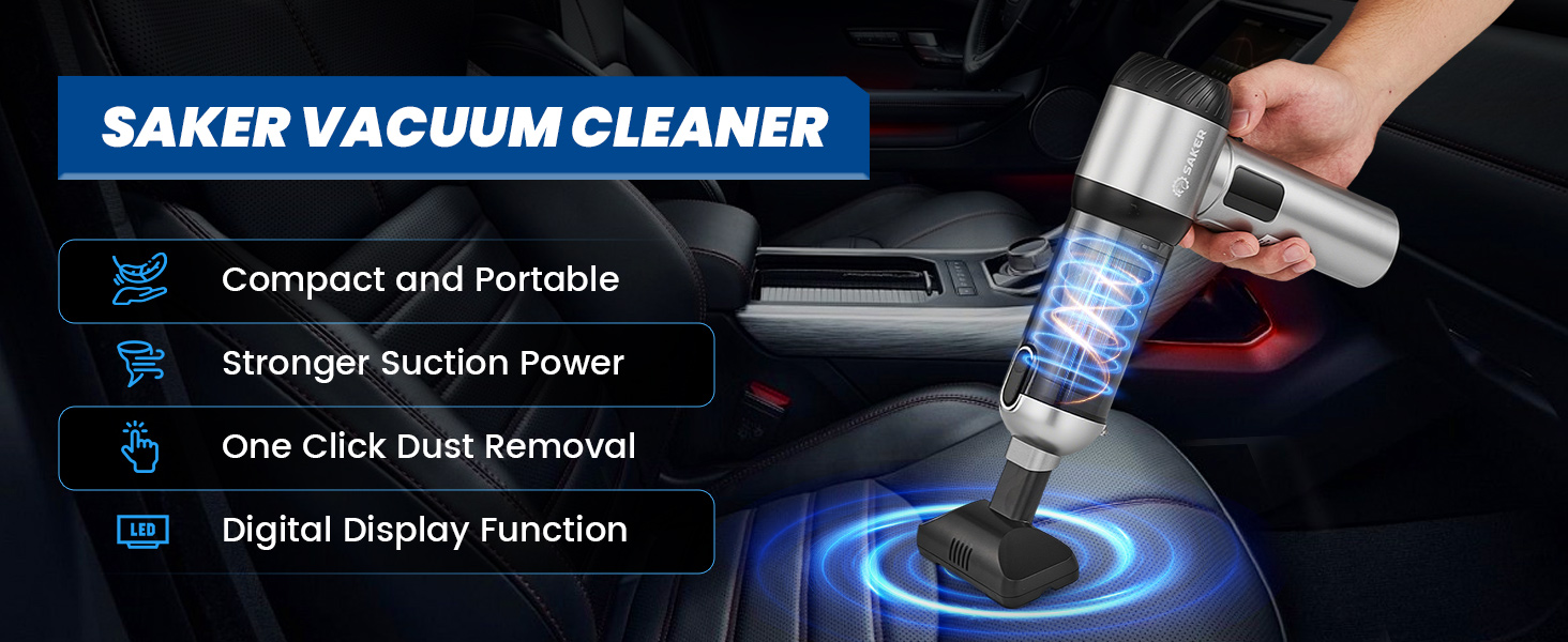 Saker Car Vacuum HL157 Silver