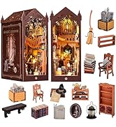 CASRRA Book Nook Kit for Adult DIY Booknook Dollhouse Miniatures Bookshelf Insert Library Decor 3...