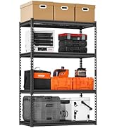 VEVOR Storage Shelves, 2400 lbs, 4 Tier Heavy Duty Garage Shelving, 20" D x 40" W x 60" H Adjusta...