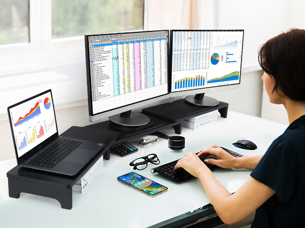 Dual Monitor Stand for Desk