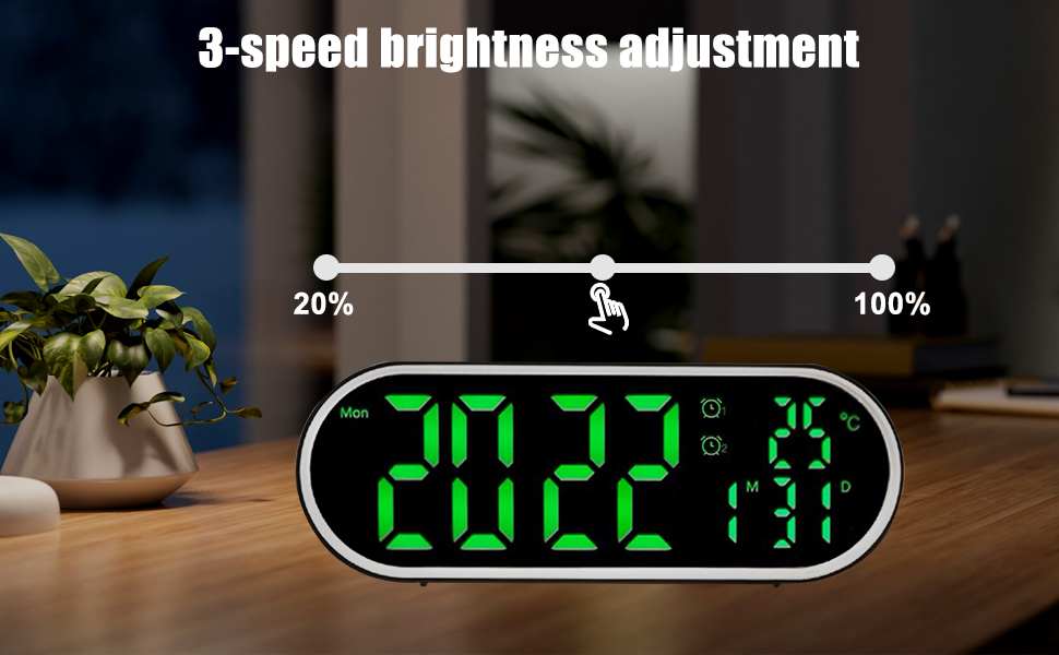 Large Display Digital Alarm Clock