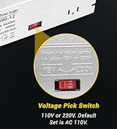 New Version Converter, 110V AC to 12V DC Converter Power Supply 12V 600W 50A DC Switch Transforme...