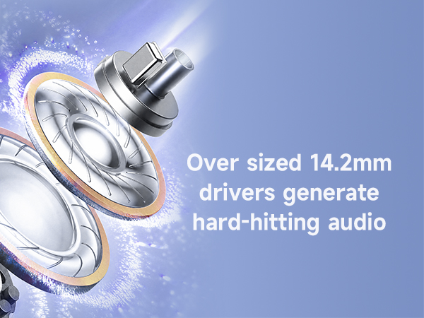wired headphones usb c Over sized 14.2mm drivers generate hard-hitting audio
