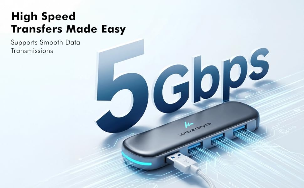 USB A to 4 Port USB 3.2 Hub