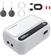 Aquarium Air Pump Rechargeable Aerator for Bait Bucket, Portable Battery Powered Air Pump for Aqu...