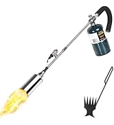GasBRUH Propane Torch Weed Burner, 35" Long Arm Weed Torch Include a Weed Rake, Fire Starter, Cha...