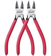 Wire Cutters 2 PACK, 6 inch Wire Cutters Set, HOUSERAN Side Cutters Flush Cut Pliers, Spring Load...