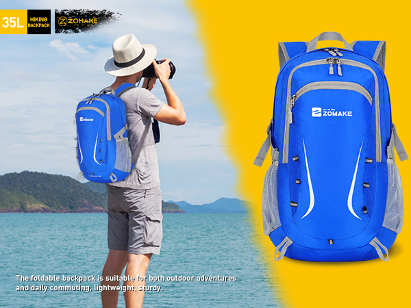 a man is taking a picture of the ocean.