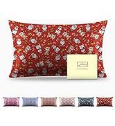 Christmas Decorations Mulberry Silk Pillowcase for Hair and Skin Standard Size Winter Snowman Dig...