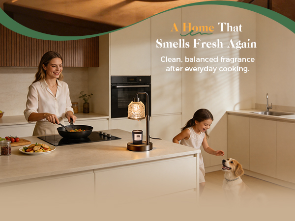 home kitchen counter lamp candle warmer timer auto shut off bulb black jar candle countertop men