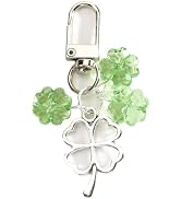 SHTALHST Four Leaf Clover Keychain Womens Lucky Keycharm Good Luck Keychains for Women Good Fortu...