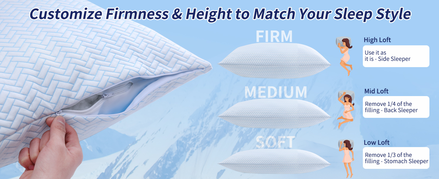 cooling pillow bed pillows for sleeping shredded memory foam pillows