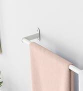 MKO Towel Rods for Bathroom, White Towel Bar, 24-Inch Single Towel Rack for Bathroom Wall Mounted...