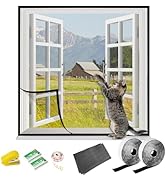 Shackcom 1 Set Window Screen Replacement &amp; Repair Kit, Adjustable DIY Max 39" x 59"/ 100 x 150 cm...