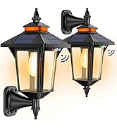 Aqonsie Solar Porch Lights Outdoor with 3 Lighting Modes &amp; Motion Sensing, Elegant Solar Barn Lig...