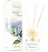 Aronica Jasmine Gold and White Bathroom Decor for Small Home, Flower Reed Diffuser for Bathroom, ...