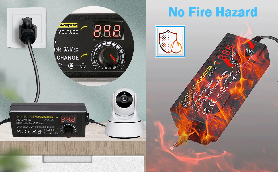 adjustable 12 24v power supply 3a