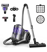 Aspiron 1700W Canister Vacuum Cleaner, 45Kpa Bagless Vacuum Cleaner, Multi-Cyclonic Filtration, 2...