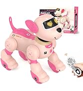 PRANITE Robot Dog Toy for Kids, RC Smart Programmable Robotic Puppy Interactive Touch Music Remot...