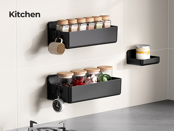 Rustproof ABS Storage Organizer Set, Black