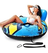 SULDUO 53" Heavy Duty River Tube with Premium Canvas Cover, Inflatable Water Tubes for Floating, ...