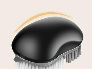 MR.SIGA Fruit and Vegetable Cleaning Brush with Non Slip Comfortable Grip, Pack of 2, Black