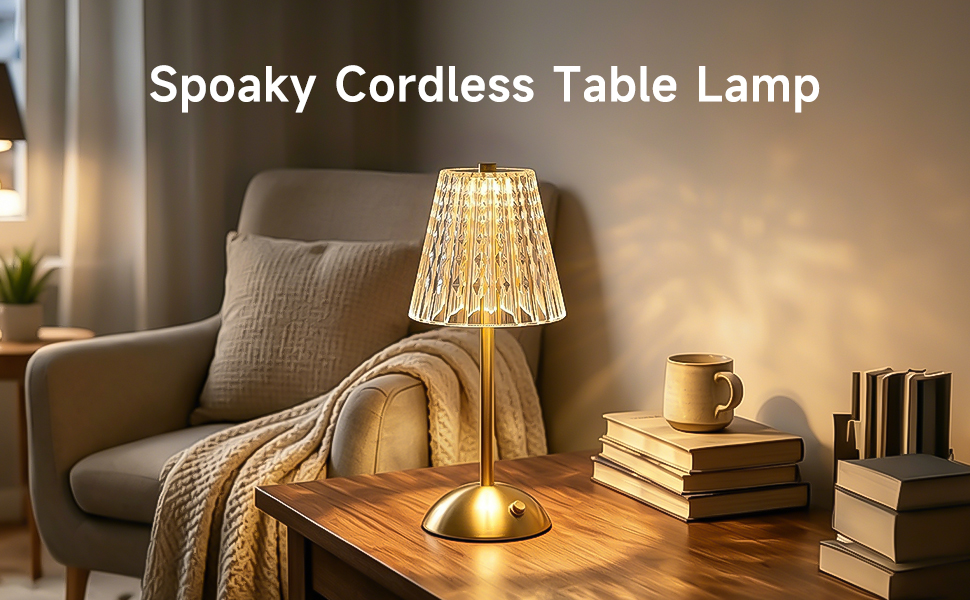 Crystal Cordless Table Lamp