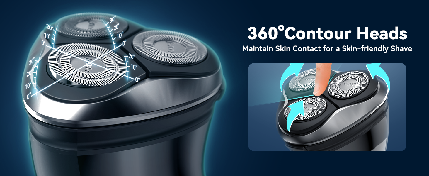 Electric Razor for Men with Pop-Up Trimmer