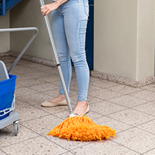 mopping floor
