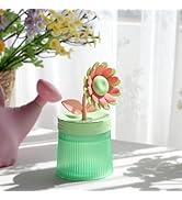 Sunflower Portable Mini Humidifier, 360 ML Quiet Cool Mist Humidifier with Diffuser and LED Night...