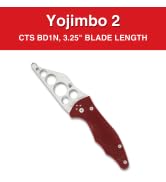 Spyderco Yojimbo 2 Trainer Folding Knife - Red G-10 Handle with Blunted CTS BD1 Steel Blade and C...