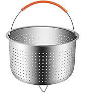 Hemoton Stainless Steel Steamer Basket Metal Steamer Insert Steaming Rack Vegetables Fruit Coland...