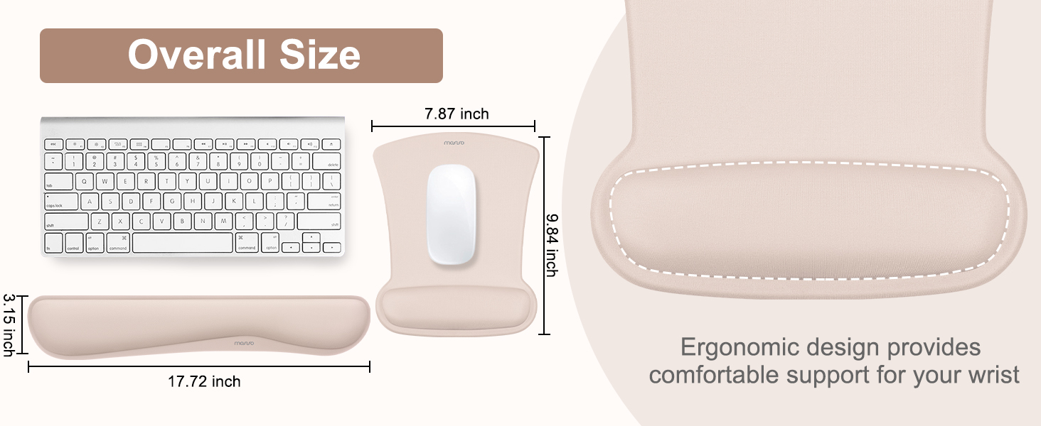 Ergonomic Mouse Pad and Keyboard Wrist Rest